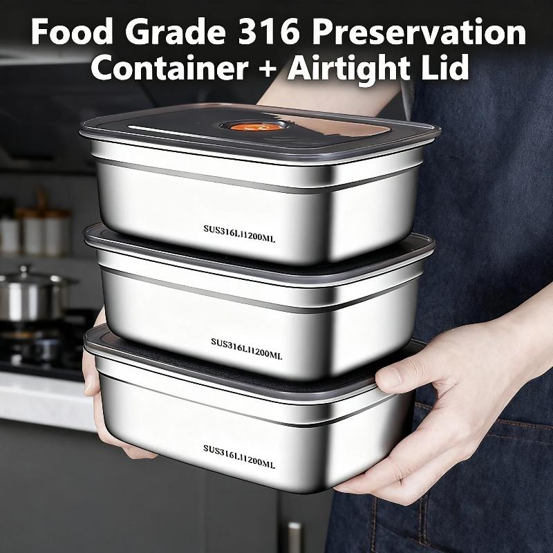 Meal Prep Tupperware - Kotak Makan Siang Camping Stainless Steel