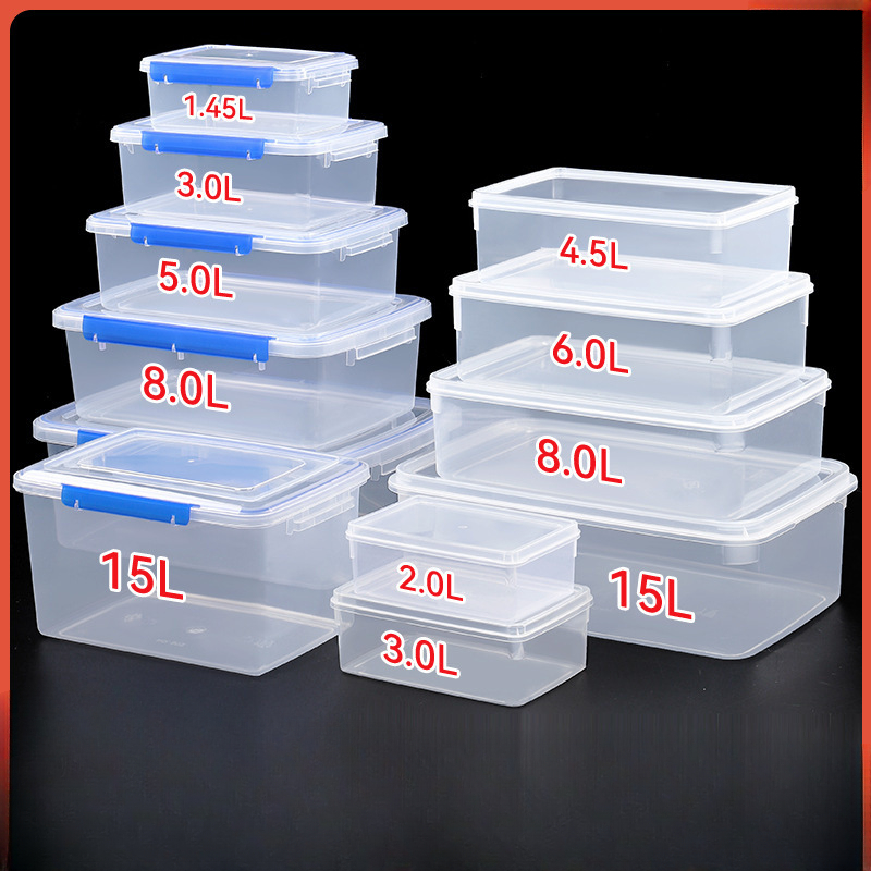 Meal Prep Tupperware - Kotak Crisper, persegi panjang tebal plastik
