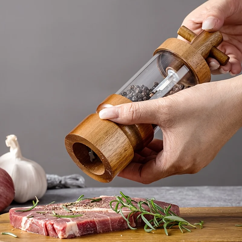 Herb Keeper Bottle - Penggiling Lada Hitam Manual Kayu Akasia
